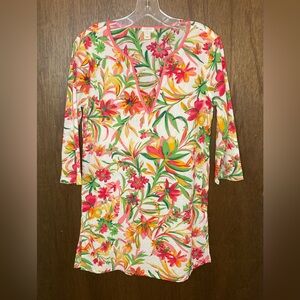J.Crew Floral Hawaiian Pullover Dress Size XS